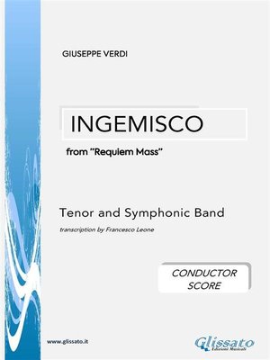 cover image of Ingemisco--Tenor and Symphonic Band (conductor score)